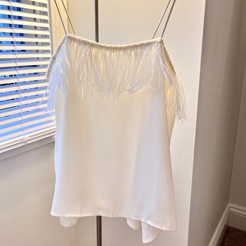 Zara Feather Tank Top Size Large